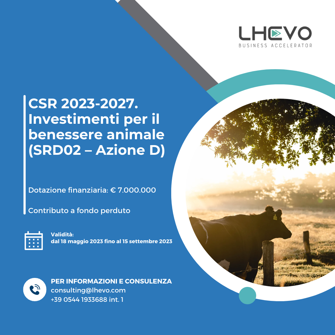 Copertina per bando benessere animale