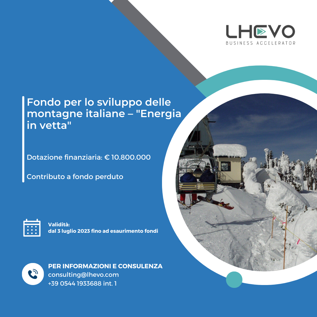 Fondo per lo sviluppo delle montagne italiane – Energia in vetta